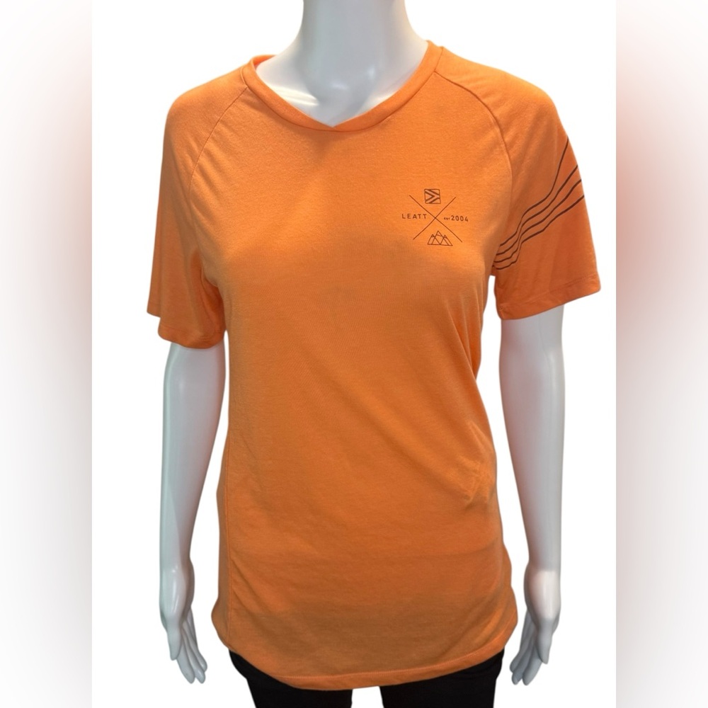 LEATT Capetown women’s Orange Mountain Biking Tee T Shirt - Size Large fitted